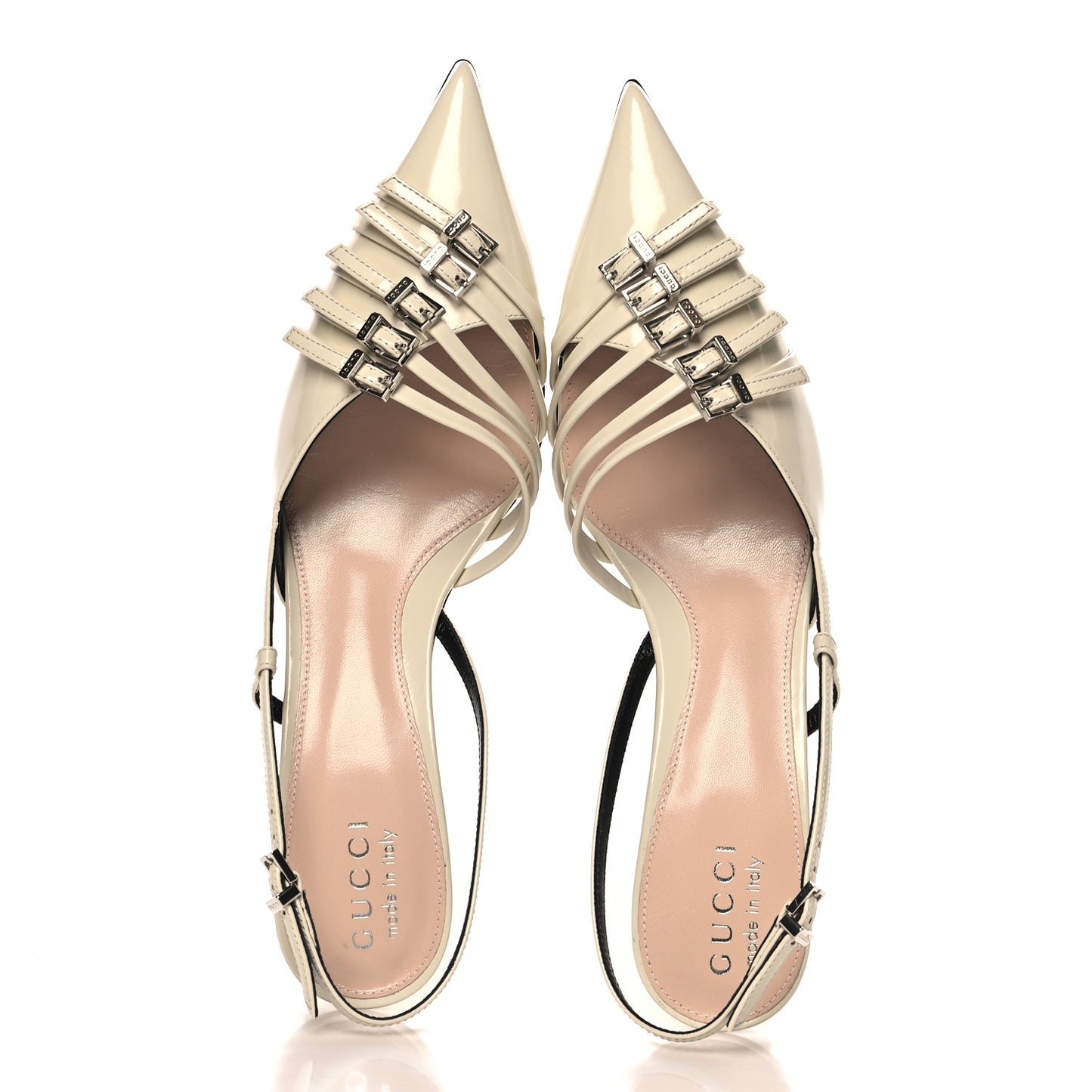 Patent Regents Slingback Pumps 37.5 New Ivoire