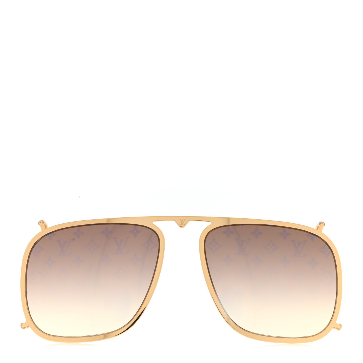 Monogram Satellite Clip-On Lenses Gold