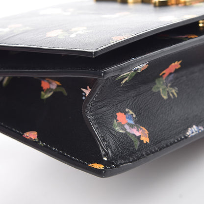 Saint Laurent Calfskin Prairie Flower Printed Small Monogram Clutch Black Multicolor 12 of 13
