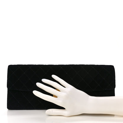 Chanel Velvet Quilted Paris Hamburg Clutch Black 2 of 7