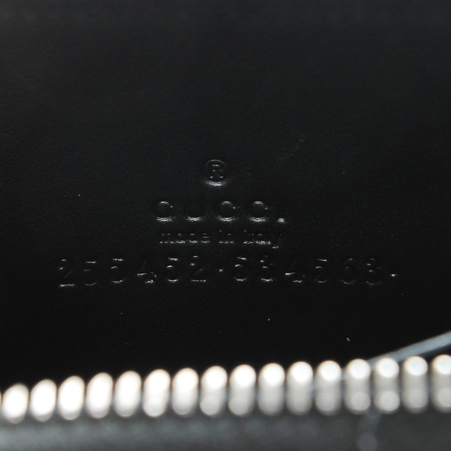 Gucci Guccissima Zip Around Card Case Black 6 of 8