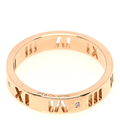 Tiffany 18K Rose Gold Diamond Atlas Pierced Ring 50 5.25 4 of 5