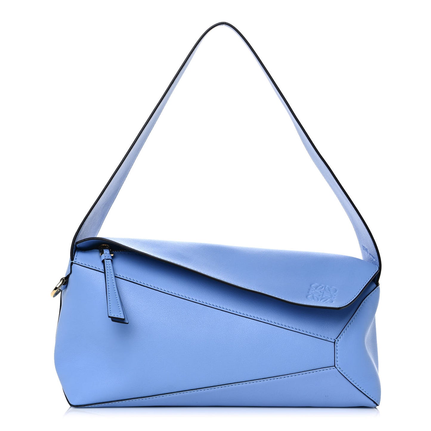 Calfskin Puzzle Hobo Celestine Blue