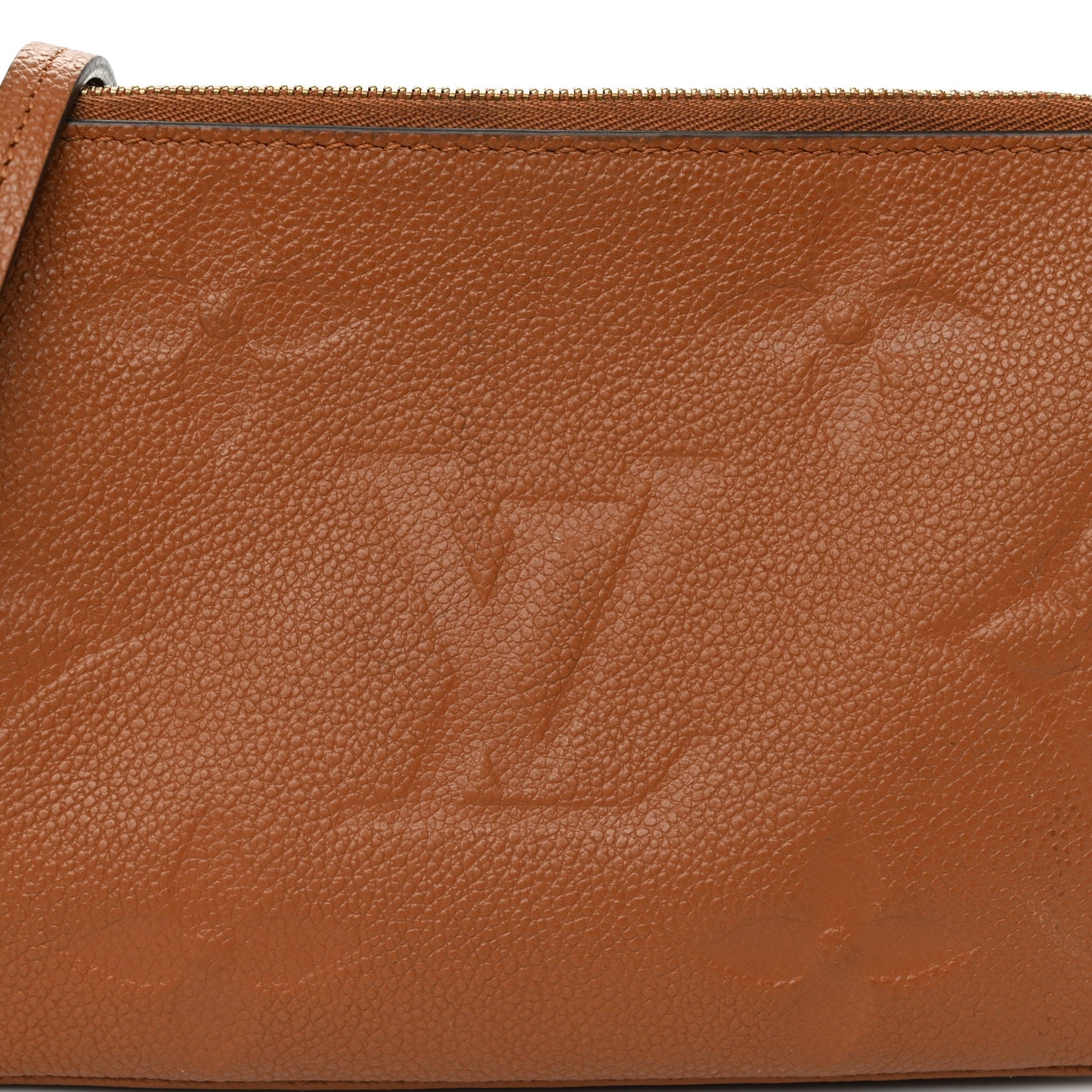 Empreinte Monogram Giant Double Zip Pochette Caramel