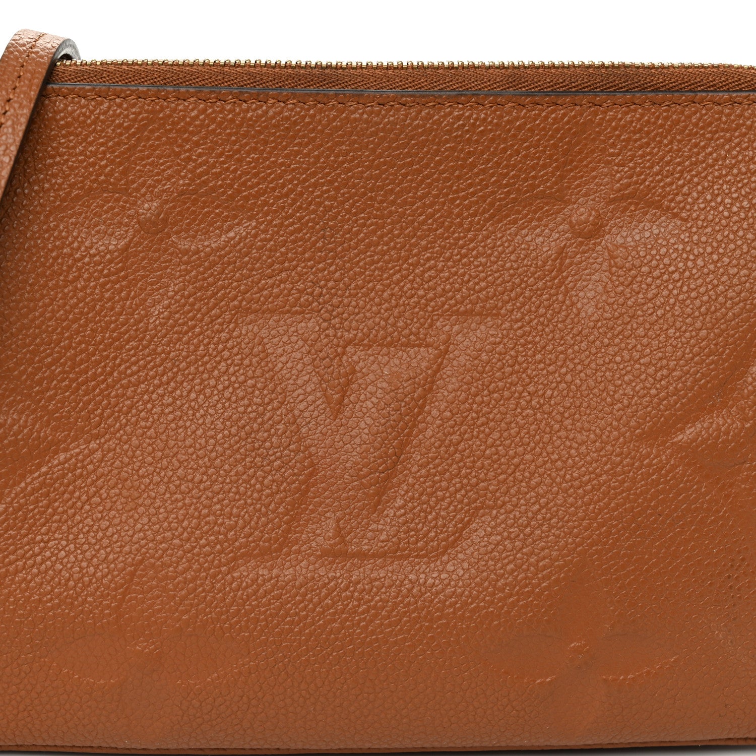 Louis Vuitton Empreinte Monogram Giant Double Zip Pochette Caramel 9 of 12