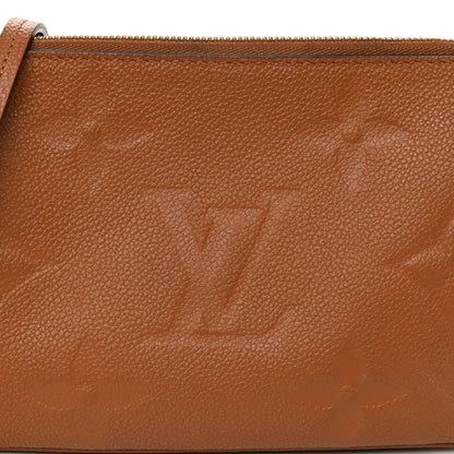 Louis Vuitton Empreinte Monogram Giant Double Zip Pochette Caramel 9 of 12
