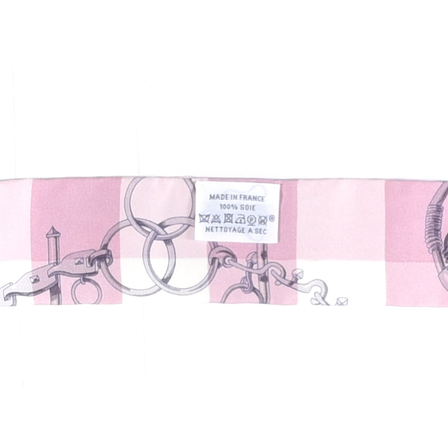 Hermes Silk Mors Et Gourmettes Vichy Twilly Parme Mauve White 2 of 3
