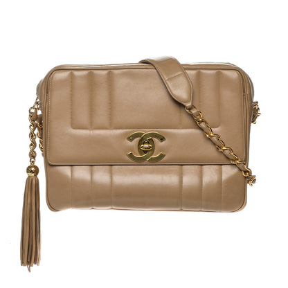 Chanel Lambskin Vertical Quilted Flap Camera Case Beige 1 of 22