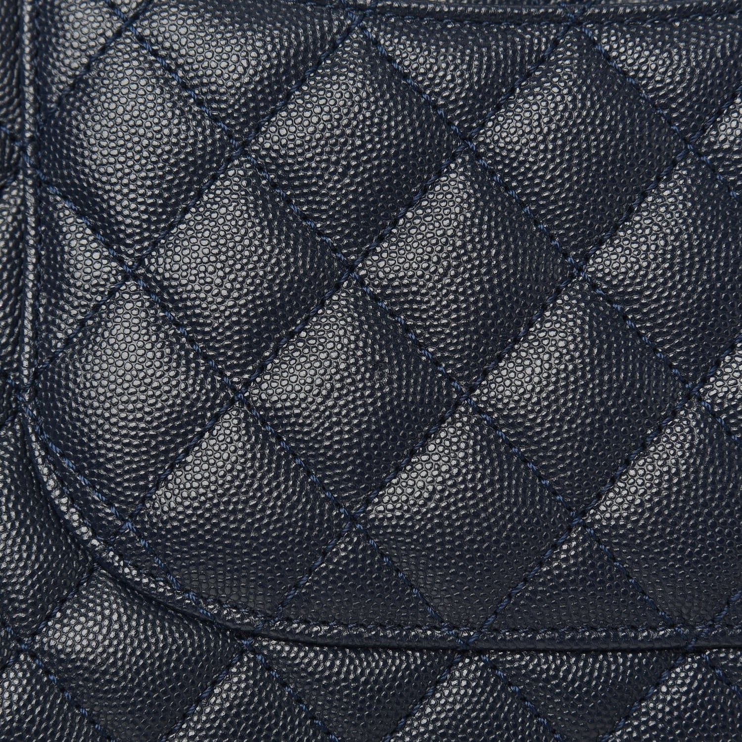Chanel Caviar Lizard Embossed Quilted Small Coco Handle Flap Navy Blue 10 of 11