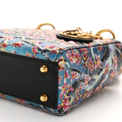 Christian Dior Smooth Calfskin Raqib Shaw Art Mini Lady Dior Navy Multicolor 10 of 12