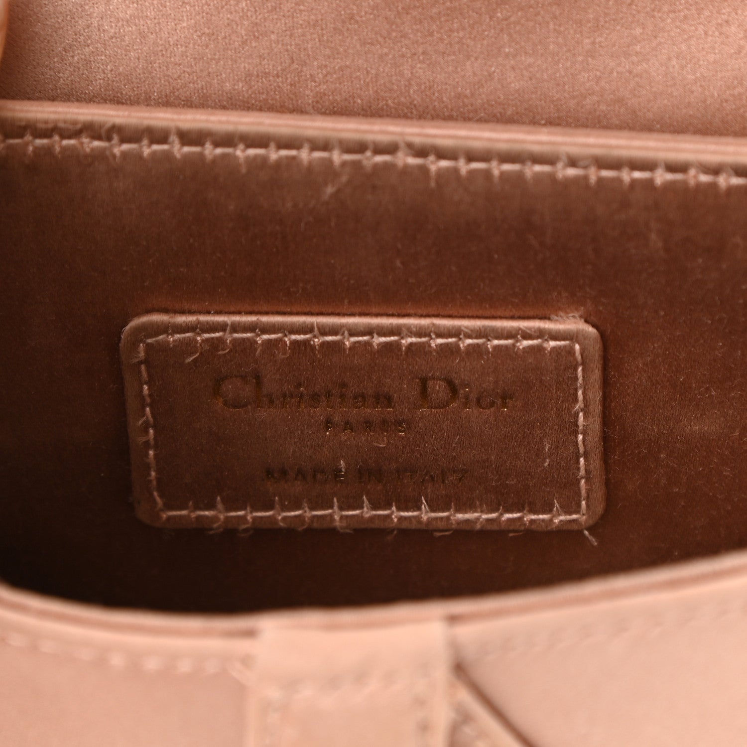 Christian Dior Satin Crystal Mini Saddle Bag Powder Beige 6 of 11