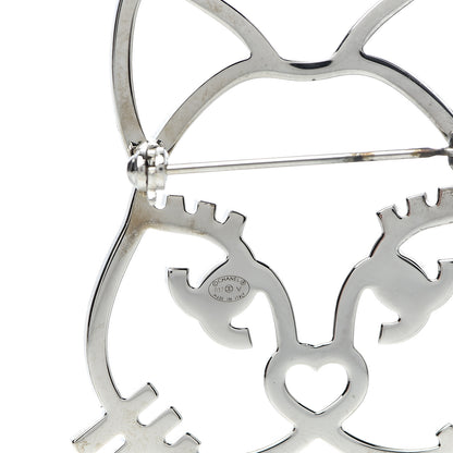 Chanel Strass Crystal Emoji Choupette Cat Brooch Silver 3 of 5