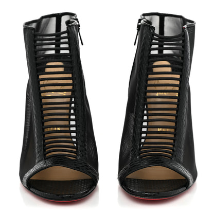 Christian Louboutin Calfskin Jurassic Rete Trouble 100 Booties 38.5 Black 2 of 10