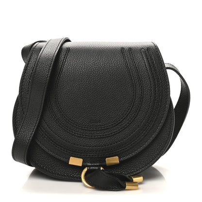 Chloe Grained Calfskin Small Marcie Saddle Bag Black 1 of 9