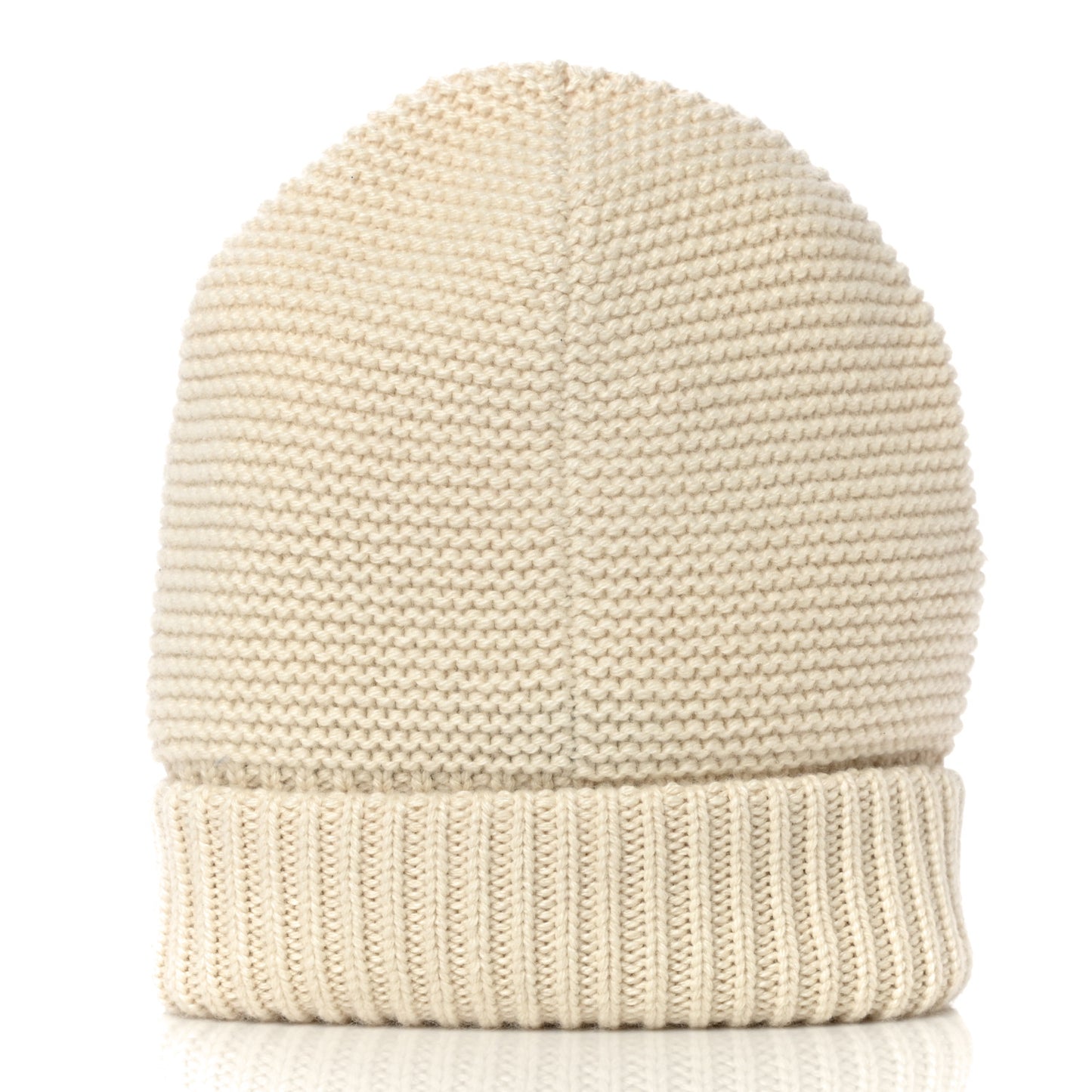 Cashmere Knit Boston Beanie Hat S Blanc Casse