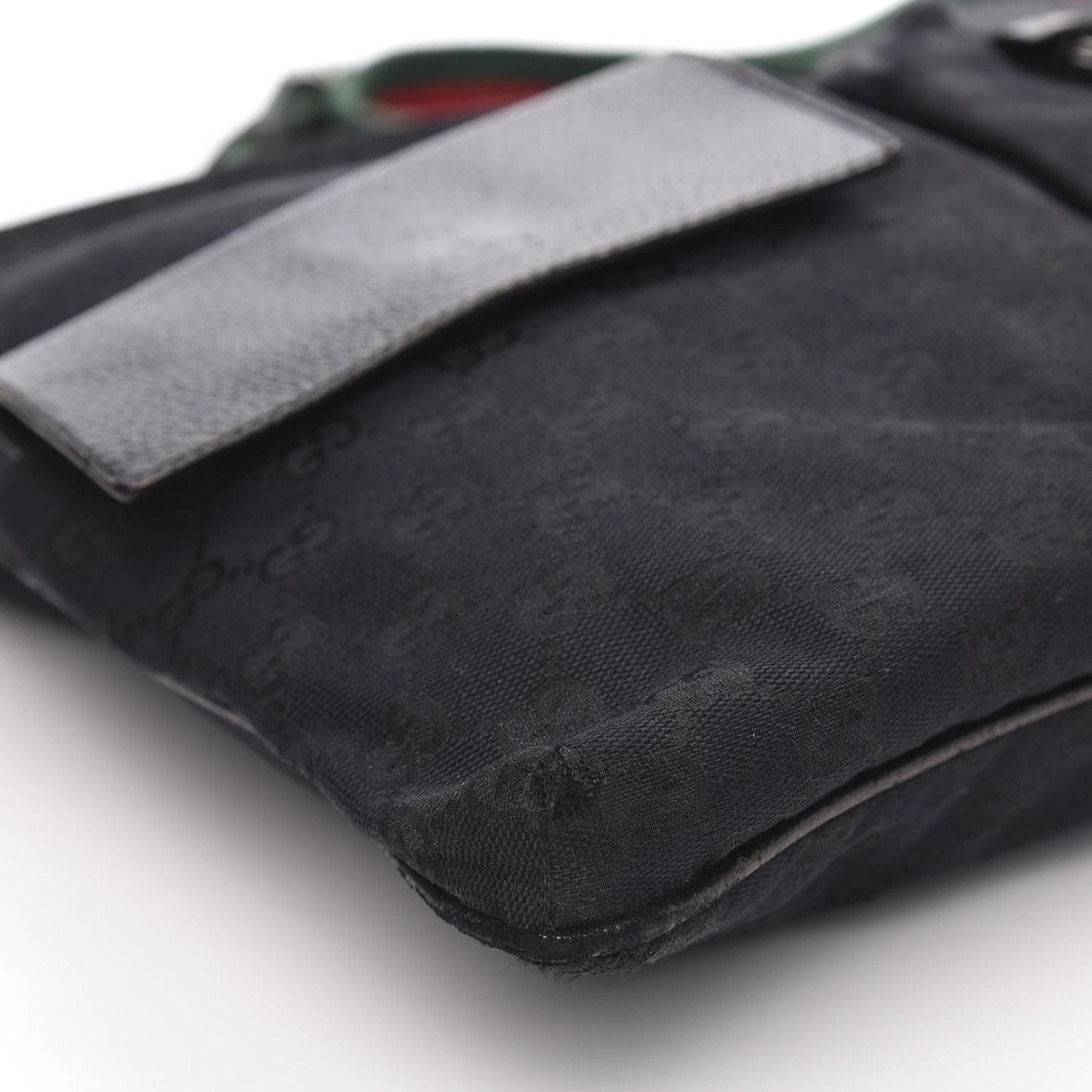 Monogram Web Medium Double Pocket Messenger Bag Black