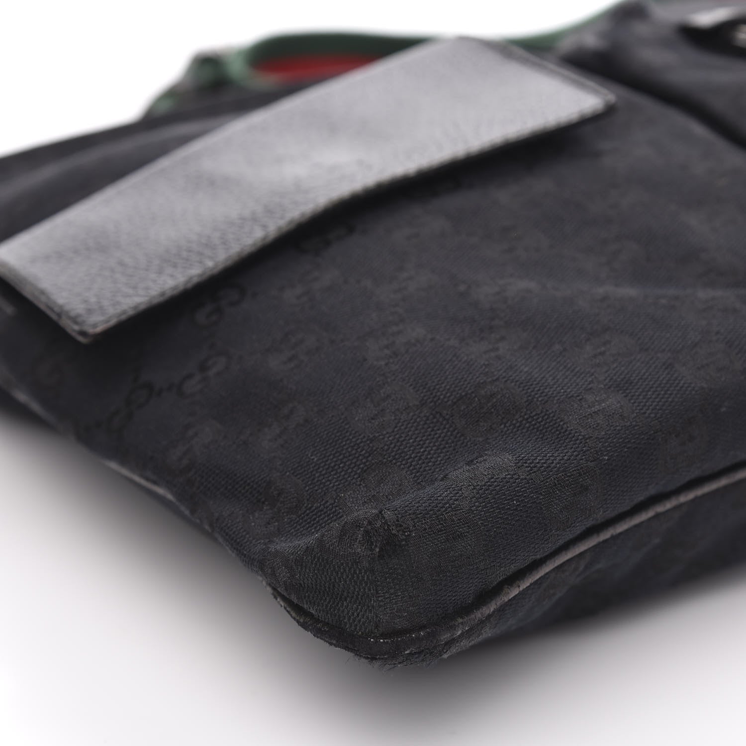 Gucci Monogram Web Medium Double Pocket Messenger Bag Black 10 of 14