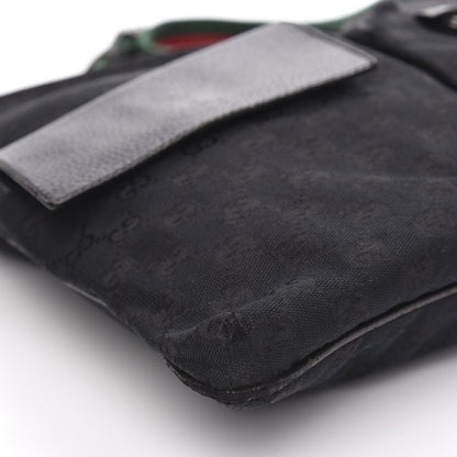 Gucci Monogram Web Medium Double Pocket Messenger Bag Black 10 of 14