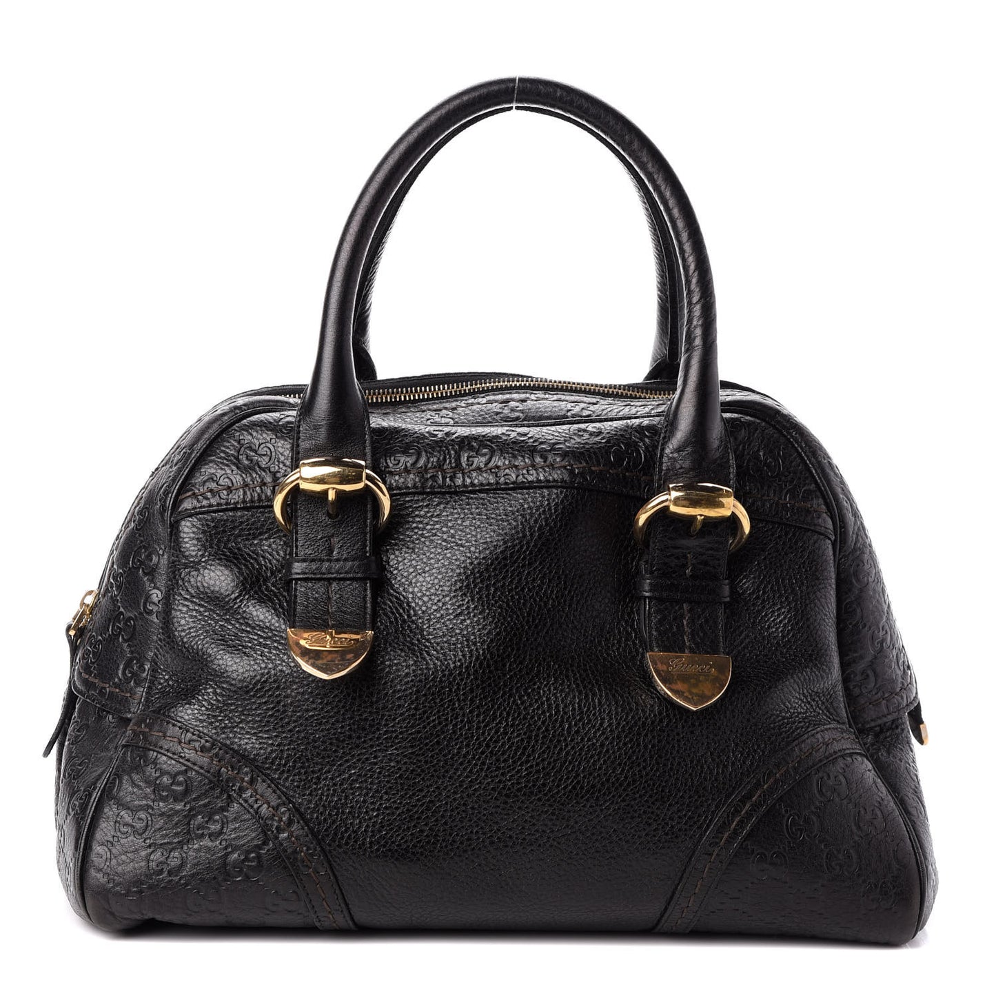 Guccissima Signoria Large Dome Bag Black