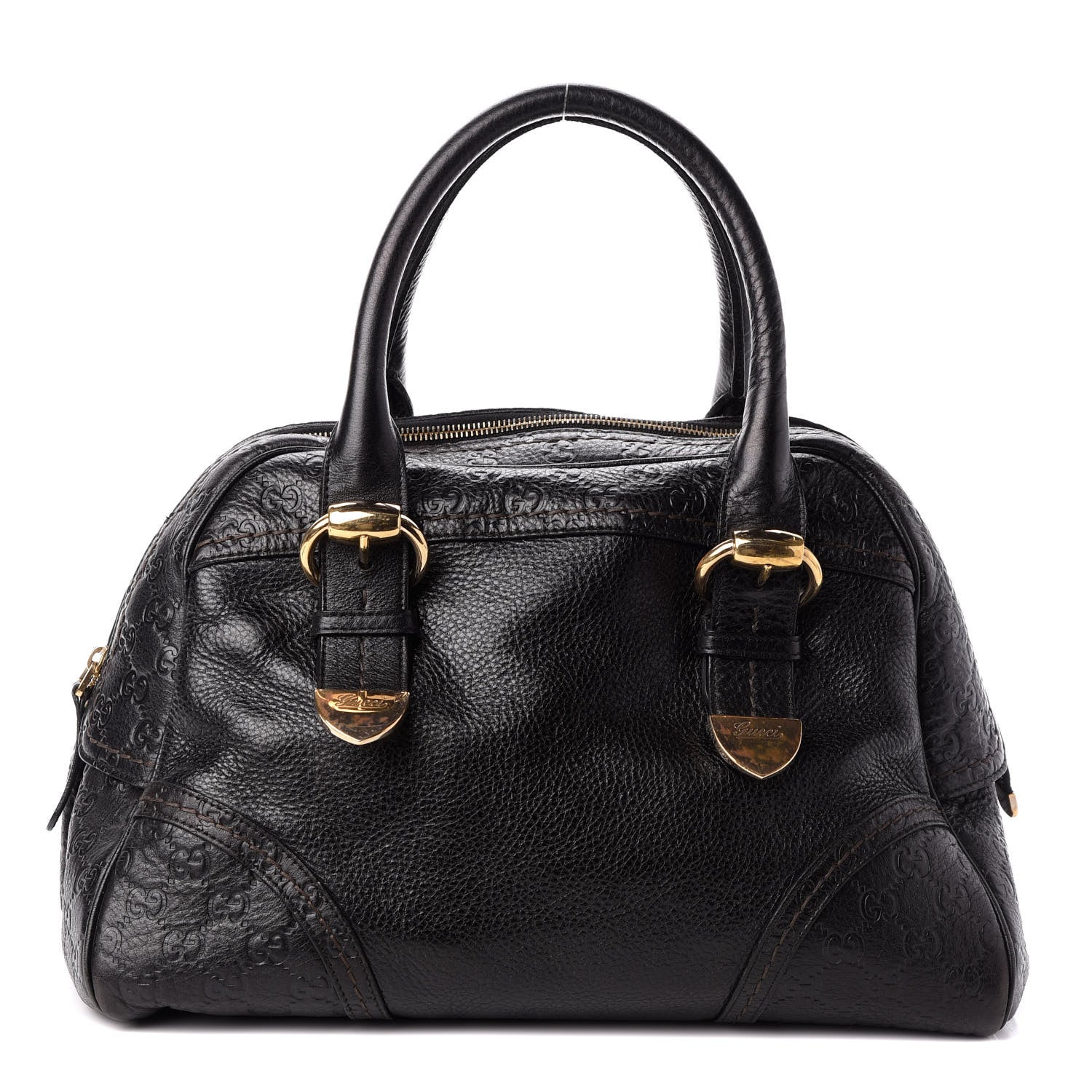 Gucci Guccissima Signoria Large Dome Bag Black 1 of 9