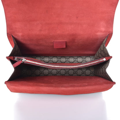 Gucci GG Supreme Monogram Suede Cudu Medium Dionysus Shoulder Bag Beige Ebony Vulcanic Red 5 of 11