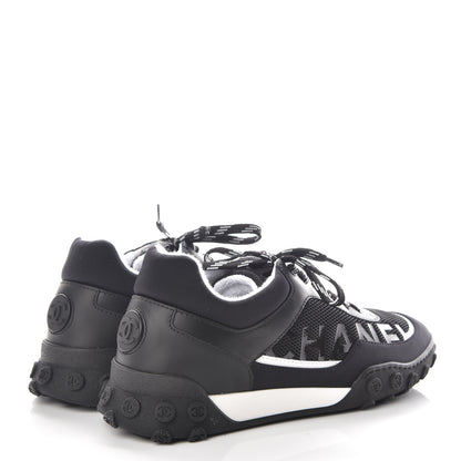 Chanel Calfskin Mesh Lycra Sneakers 38 Black 4 of 9