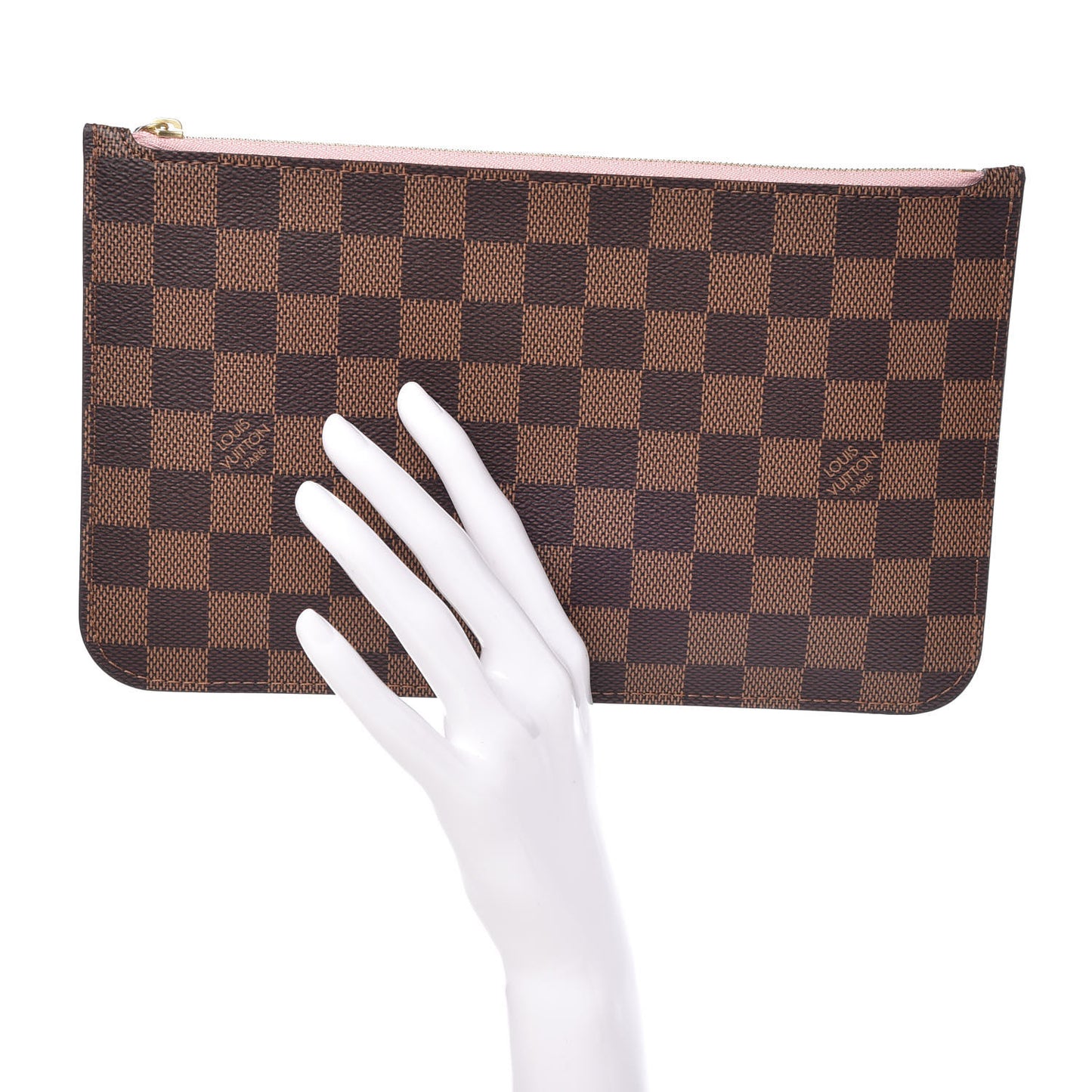 Damier Ebene Neverfull MM GM Pochette Rose Ballerine