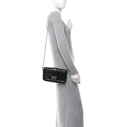 Christian Dior Patent Cannage New Lock Pouch Black 2 of 8