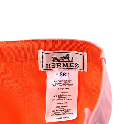 Hermes Cotton Davis Sunshine Hat 56 Rose 8 of 9