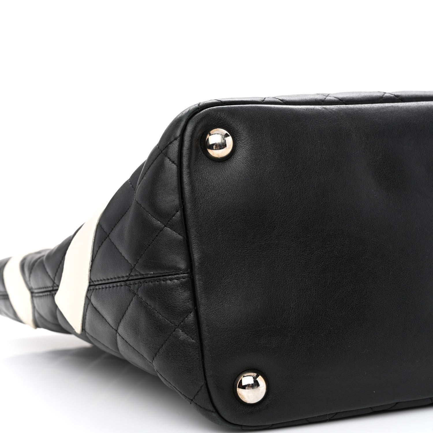 Chanel Calfskin Quilted Large Cambon Tote Black White 9 of 14