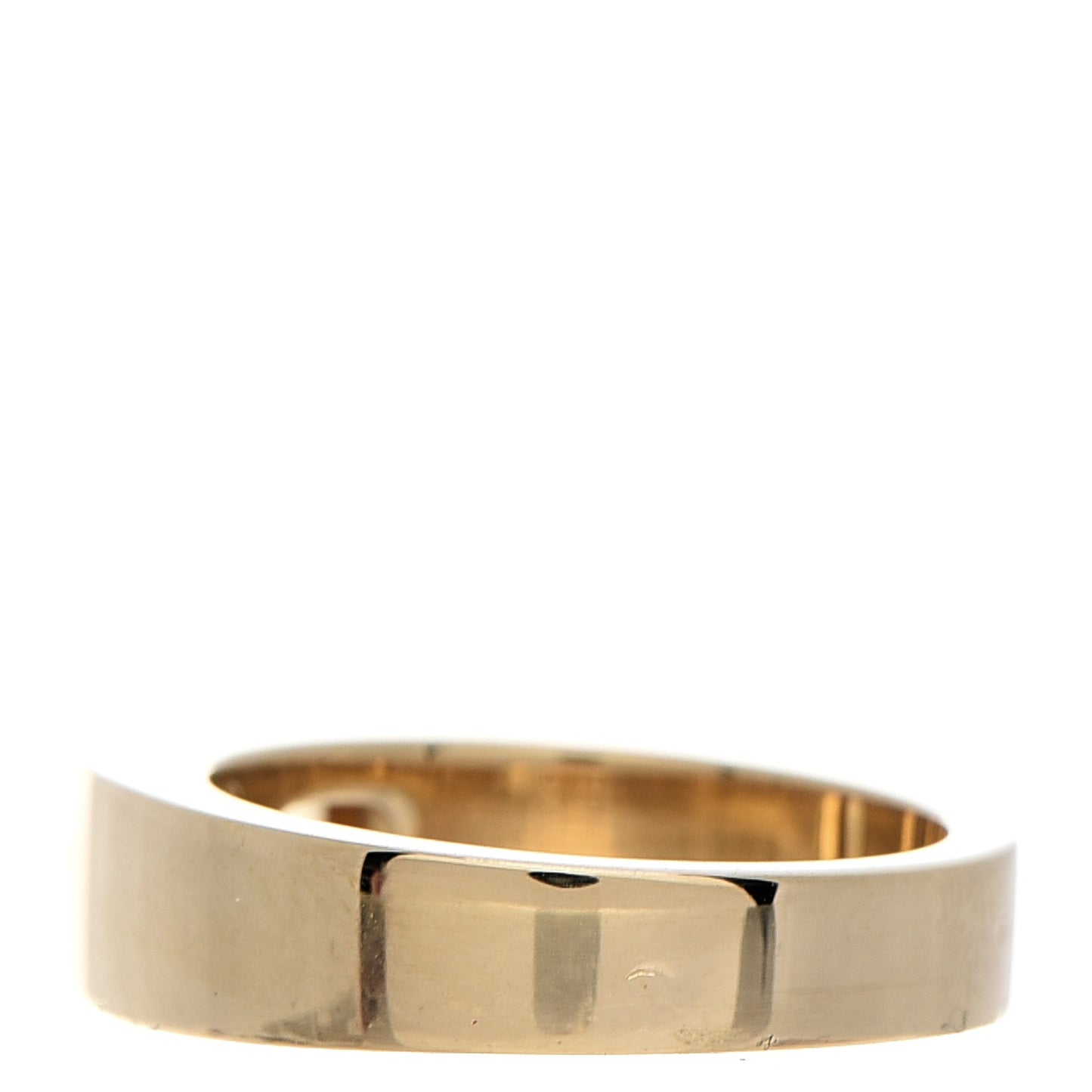 18K Yellow Gold Citrine Tank Ring 50 5.25