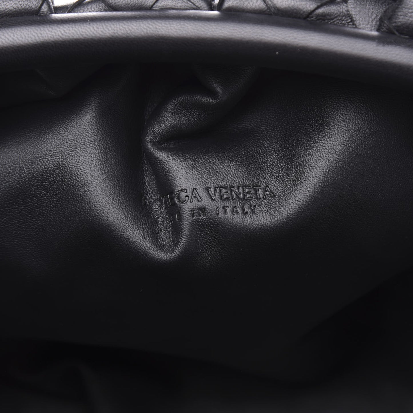Nappa Maxi Intreccio The Pouch Oversized Clutch Black