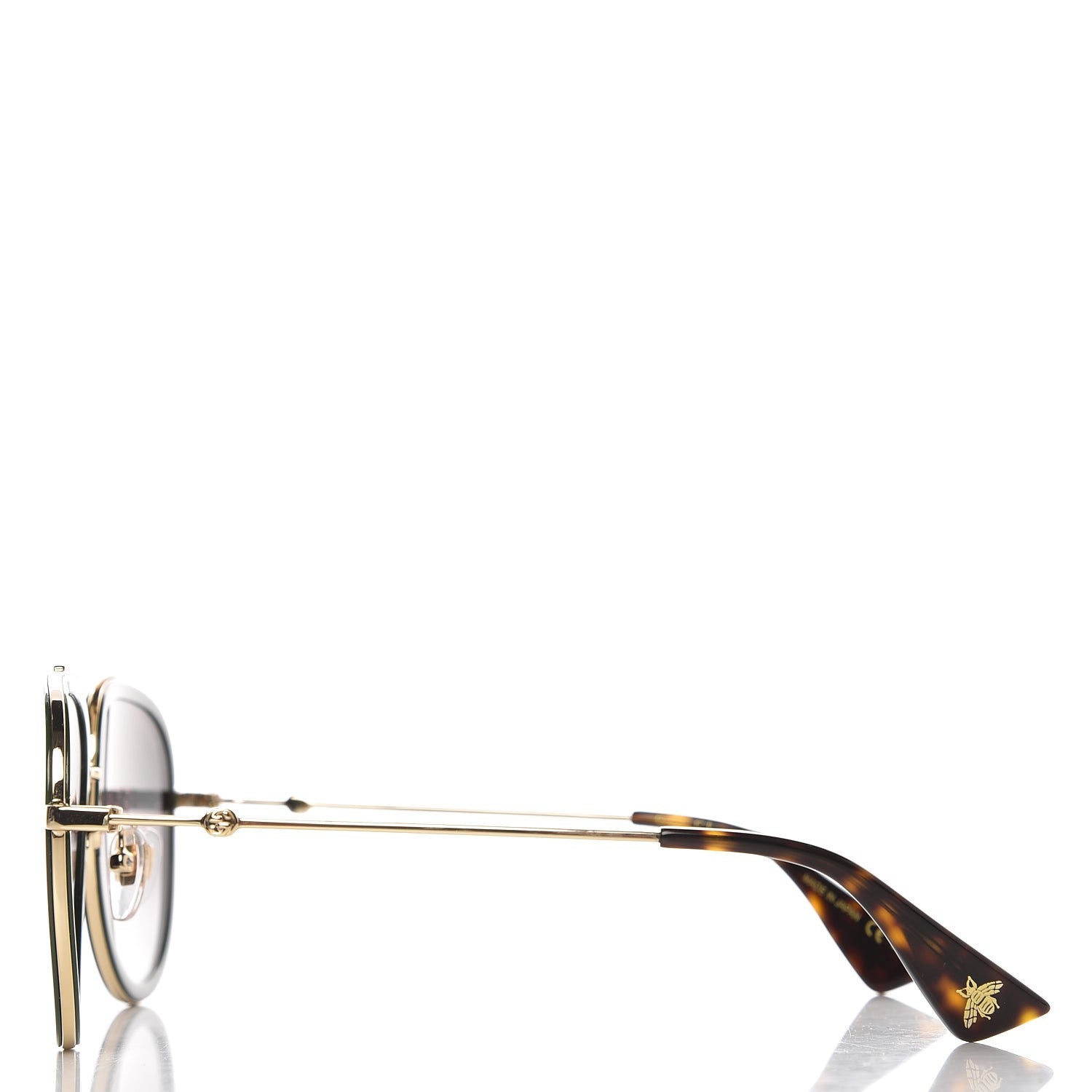 Gucci Web Aviator Sunglasses GG0062S Green Red 3 of 8