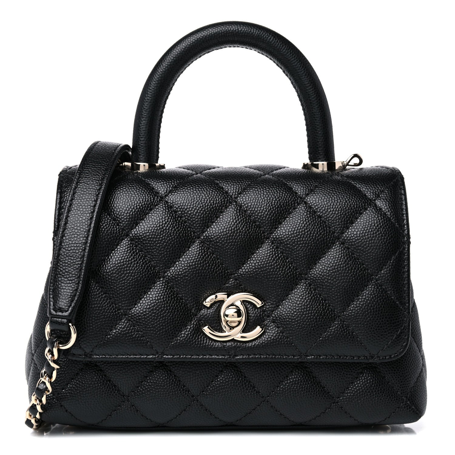 Chanel Caviar Quilted Extra Mini Coco Handle Flap Black 1 of 10