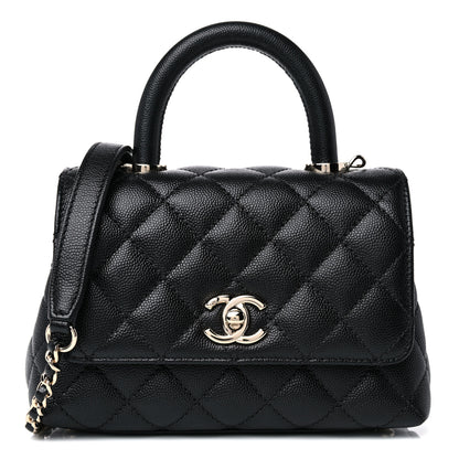 Chanel Caviar Quilted Extra Mini Coco Handle Flap Black 1 of 10
