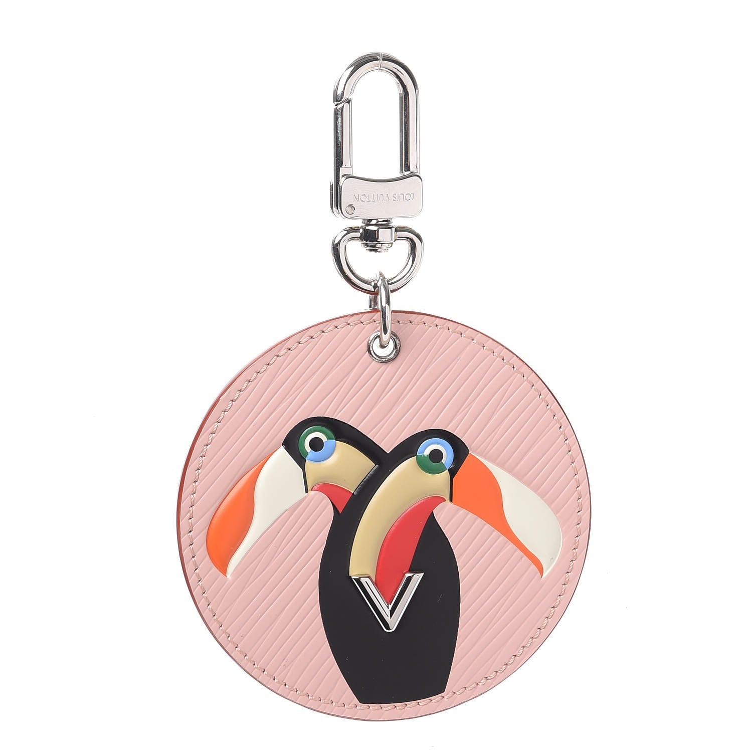 Louis Vuitton Epi Exotic Birds Bag Charm Key Ring Crystal Pink 1 of 5