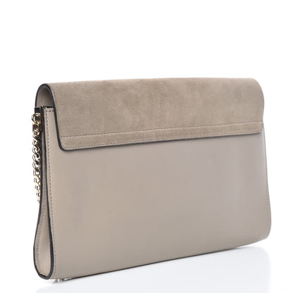 Chloe Suede Calfskin Faye Clutch Motty Grey 3 of 11