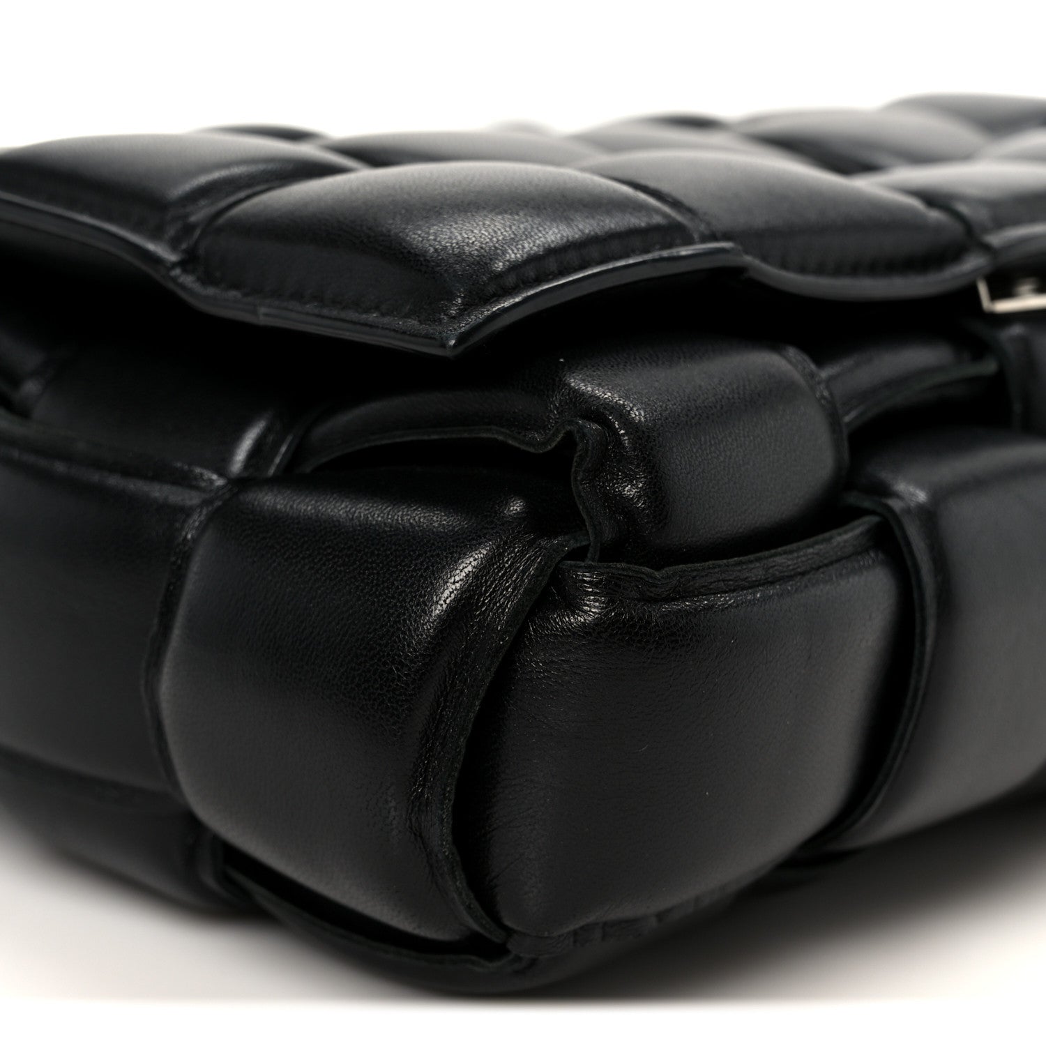 Bottega Veneta Nappa Maxi Intreccio Padded Cassette Crossbody Bag Black 12 of 14