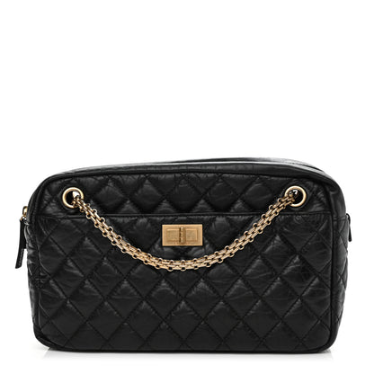 Chanel Aged Calfskin Quilted Medium Reissue Camera Case Black 1 of 10