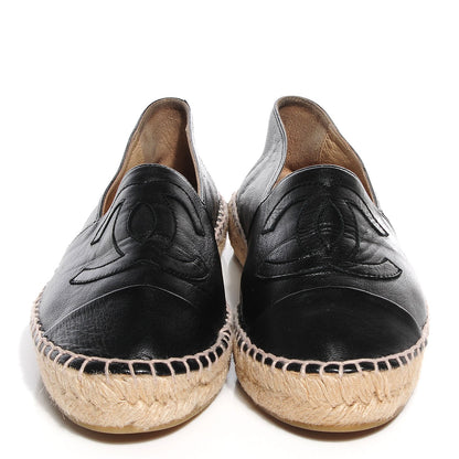 Chanel Lambskin CC Espadrilles 38 Black 2 of 7
