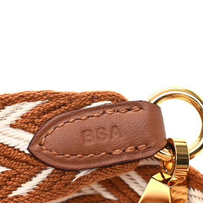 Hermes Toile Swift 25mm Sangle ZigZag Shoulder Strap Gold White 4 of 4