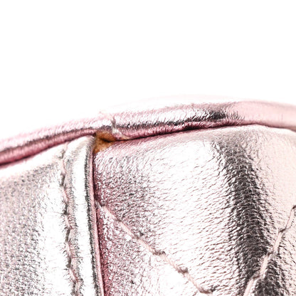 Chanel Gradient Metallic Lambskin Quilted Like A Wallet Clutch With Chain Gold Pink 11 of 13
