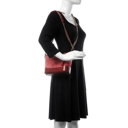 Chanel Suede Quilted Small Gabrielle Hobo Red 2 of 12