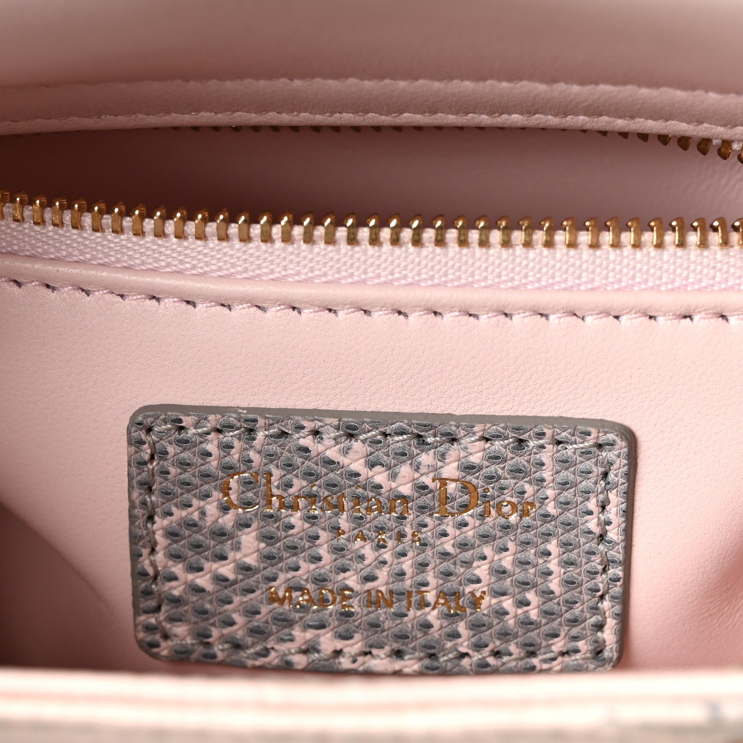 小物 Dior Christian Dior Lizard Ombre Mini Lady Dior Light Pink 1831541