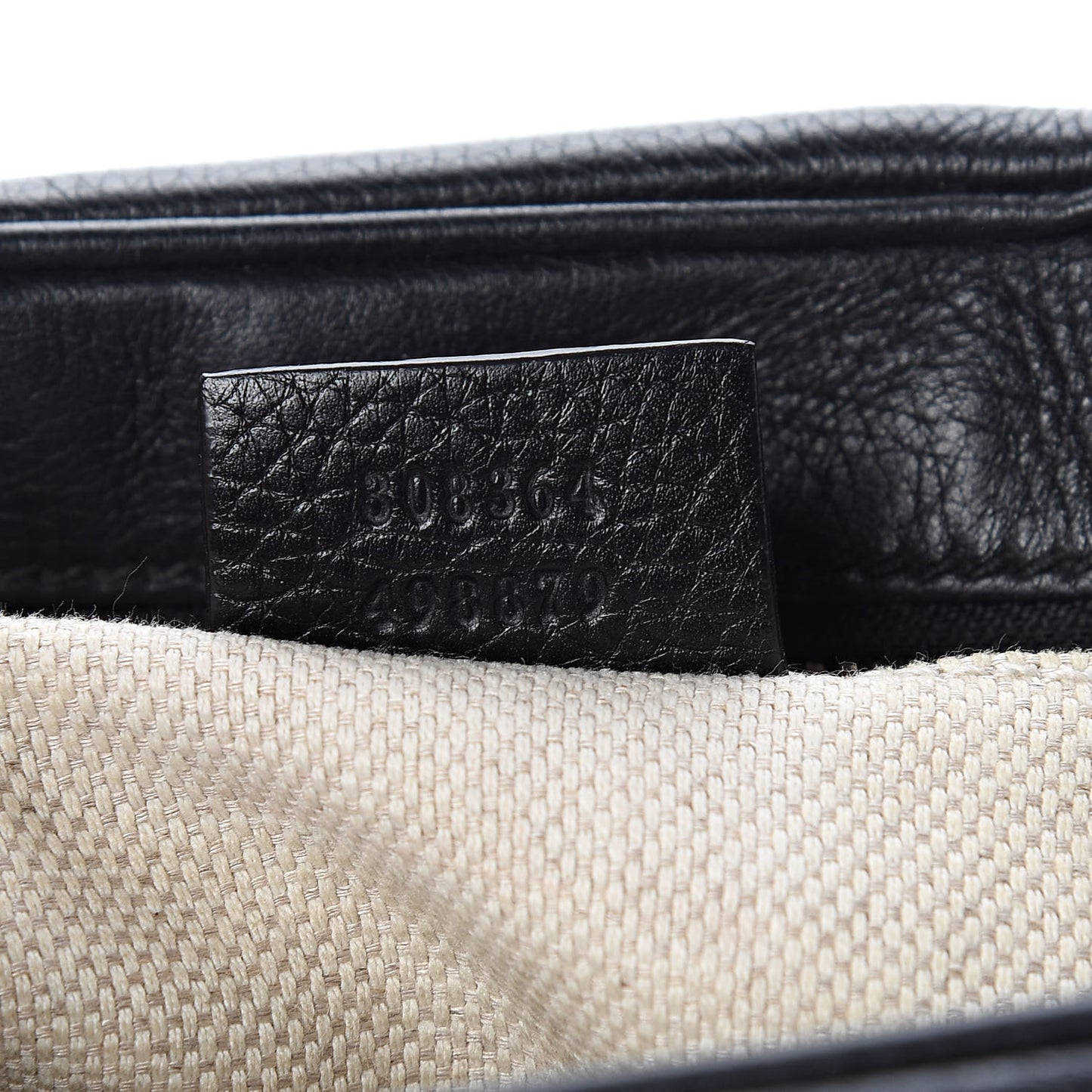 Pebbled Calfskin Small Soho Disco Bag Black