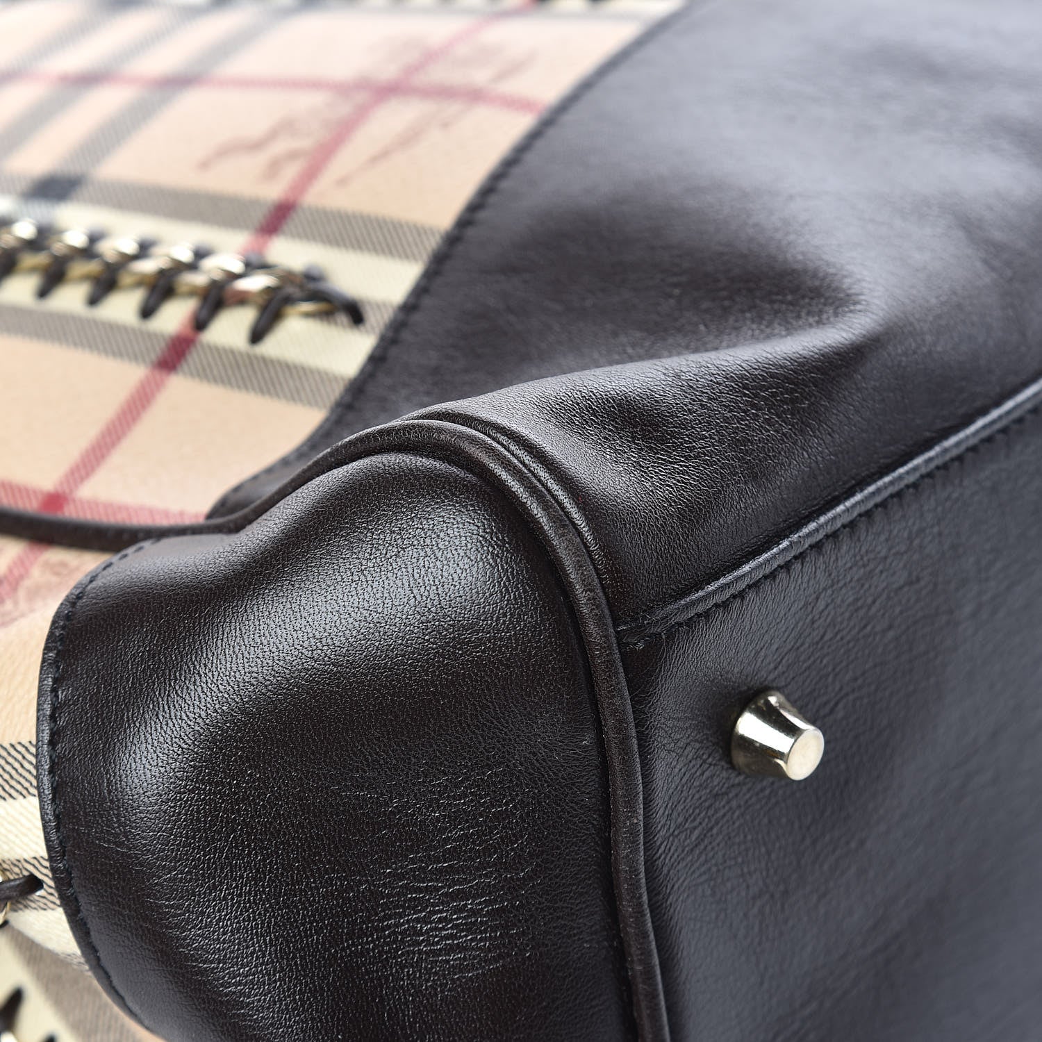 Burberry Haymarket Check Small Lawrence Tote Chocolate 12 of 13