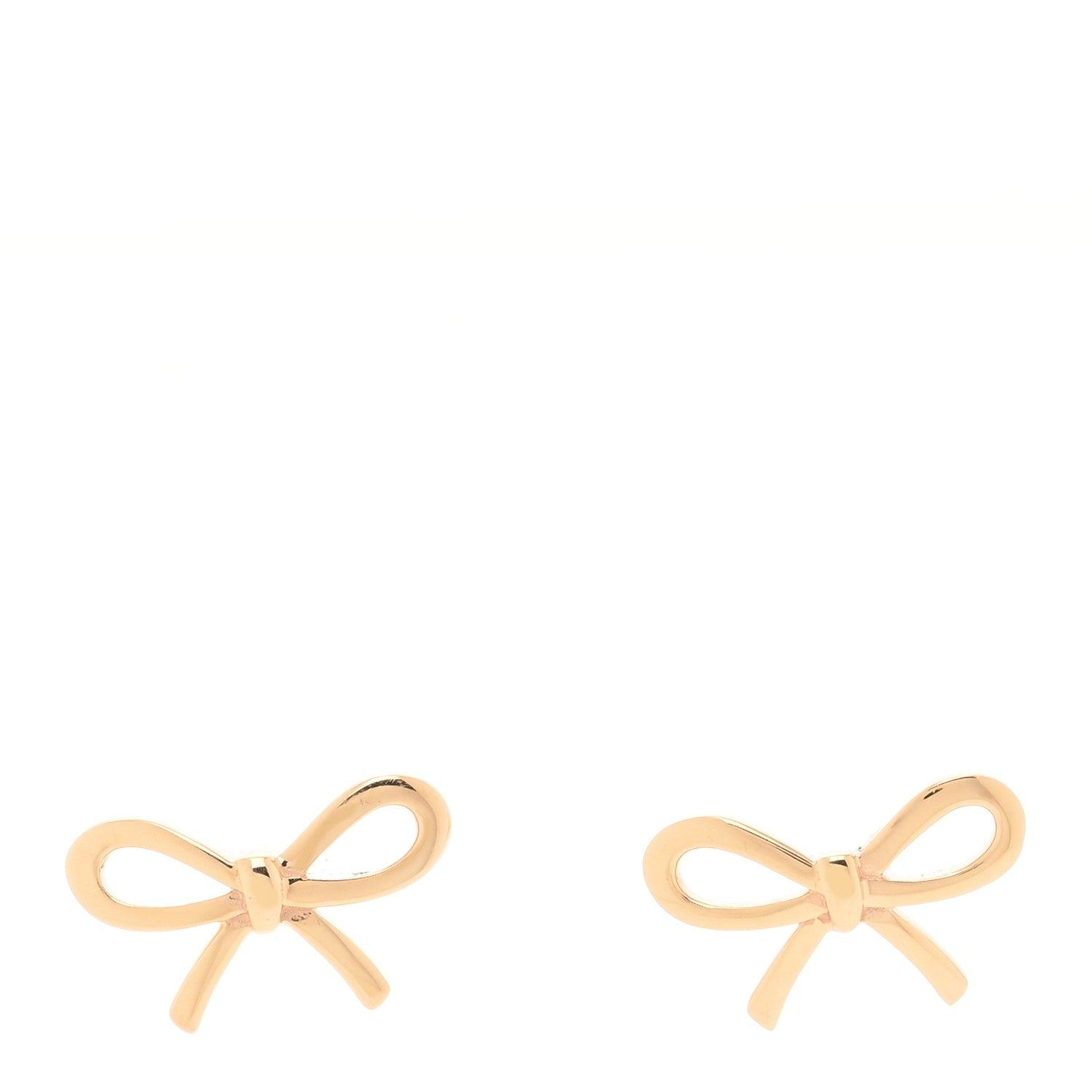 Tiffany 18K Rose Gold Bow Earrings 1 of 4