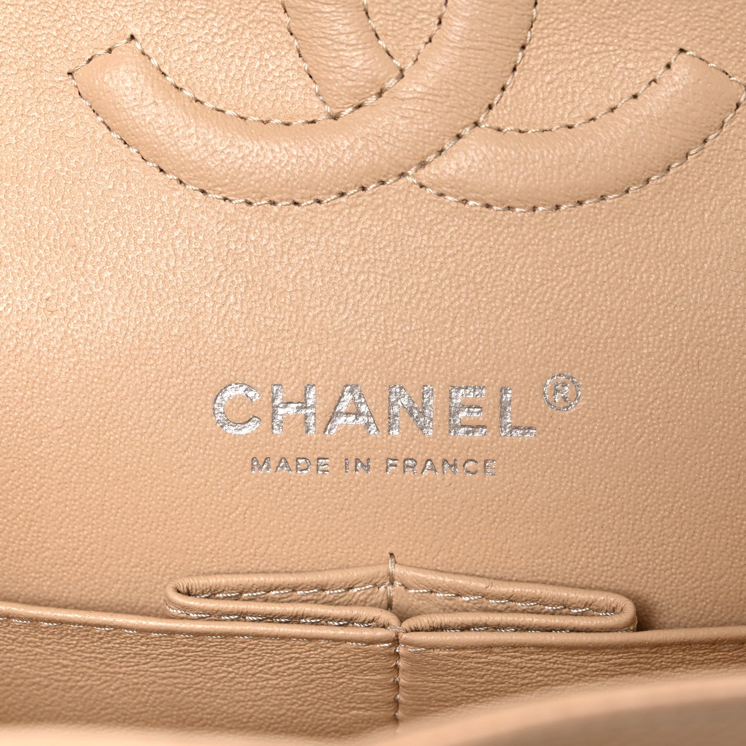 Chanel Caviar Quilted Medium Double Flap Beige 6 of 11
