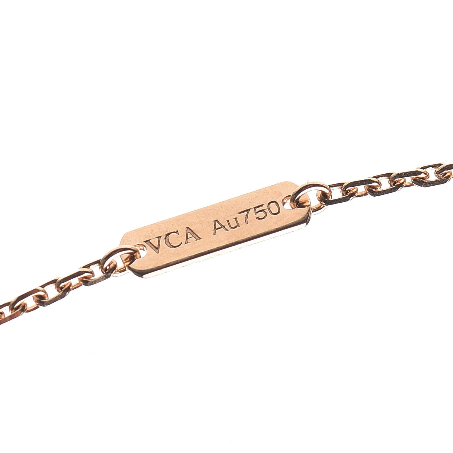 Van Cleef & Arpels 18K Rose Gold Vintage Alhambra Pendant Necklace 6 of 8