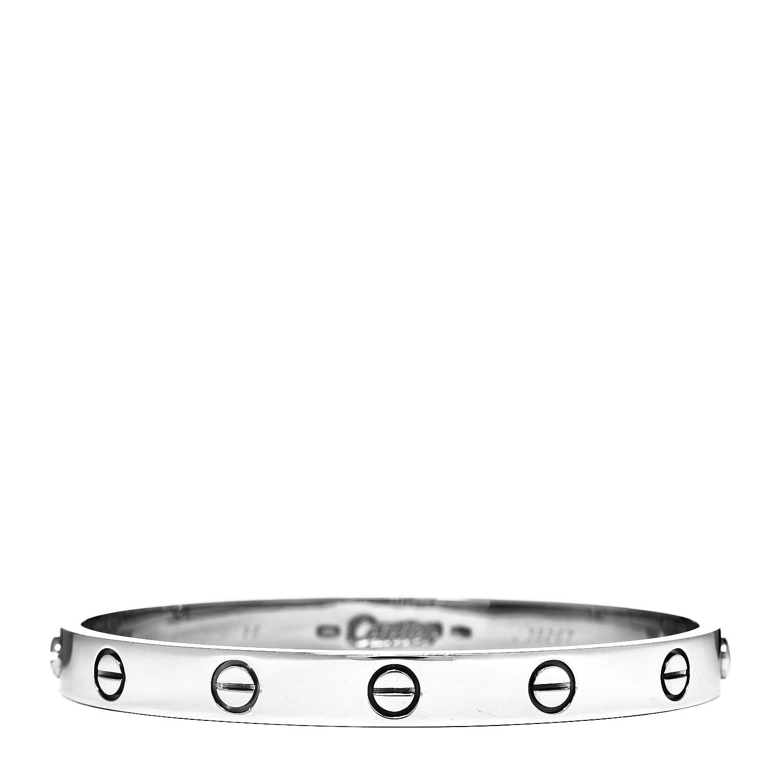 Cartier 18K White Gold LOVE Bracelet 16 1 of 7